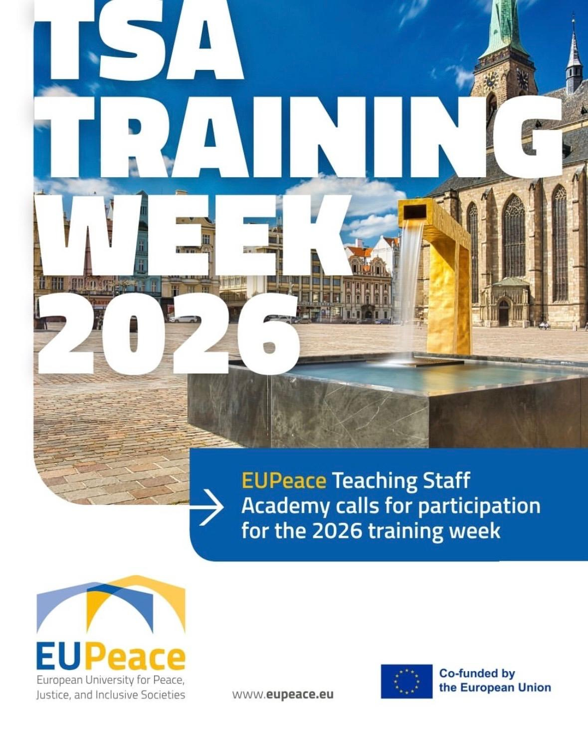 EUPeace Teaching Staff Academy, TSA Training Week 2026 için katılım çağrısı