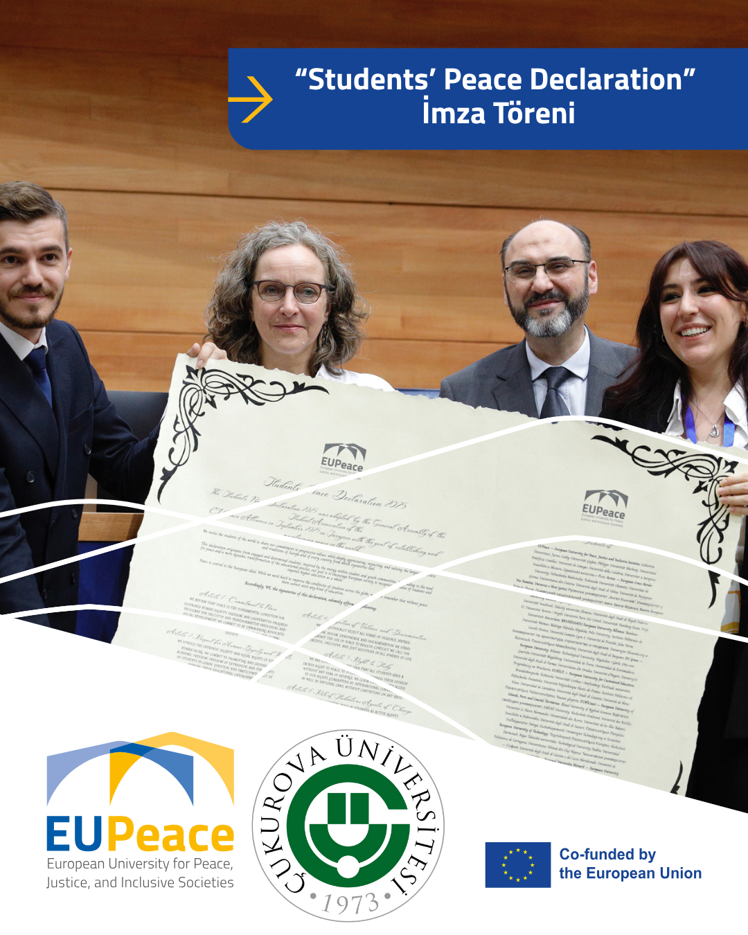 Çukurova Üniversitesi, Saraybosna’daki “EUPeace Students’ Peace Declaration” imza törenine katıldı